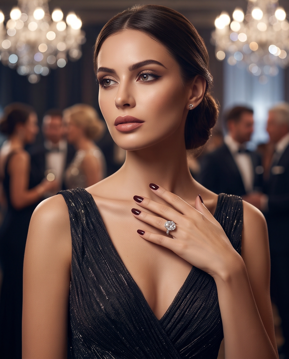 Premium Oval Solitaire Ring with Hidden Halo