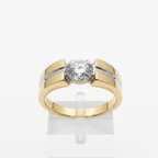 Bold Round Solitaire Open Gallery Ring