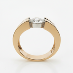 Bold Round Solitaire Open Gallery Ring