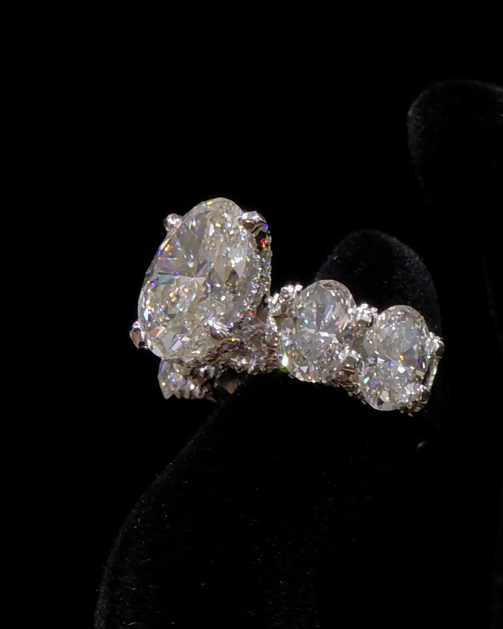 Crowned Oval Solitaire Ring