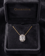 Oval Diamond Statement Pendant with Chain