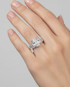 Crowned Oval Solitaire Ring