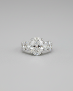 Crowned Oval Solitaire Ring