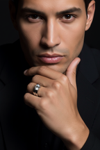 Bold Round Solitaire Open Gallery Ring