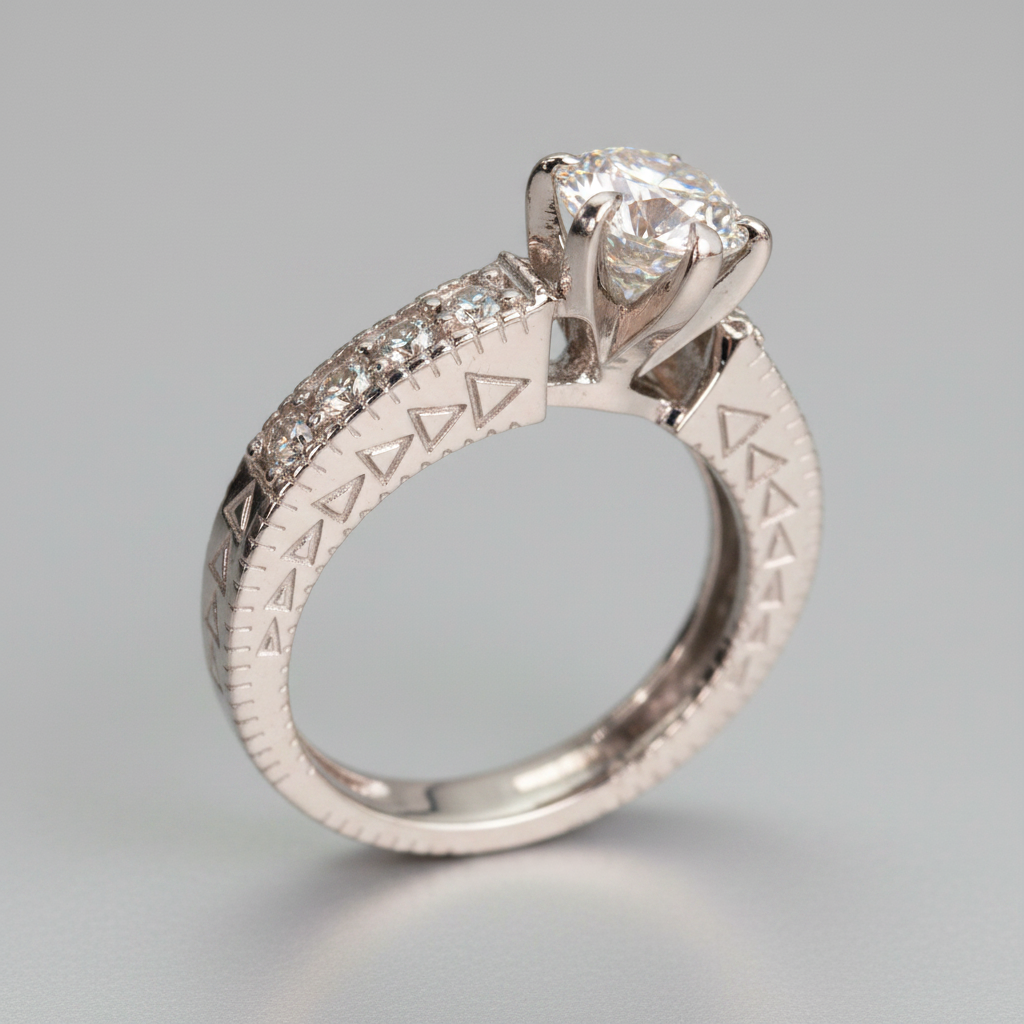 Heritage Engraved Solitaire Ring