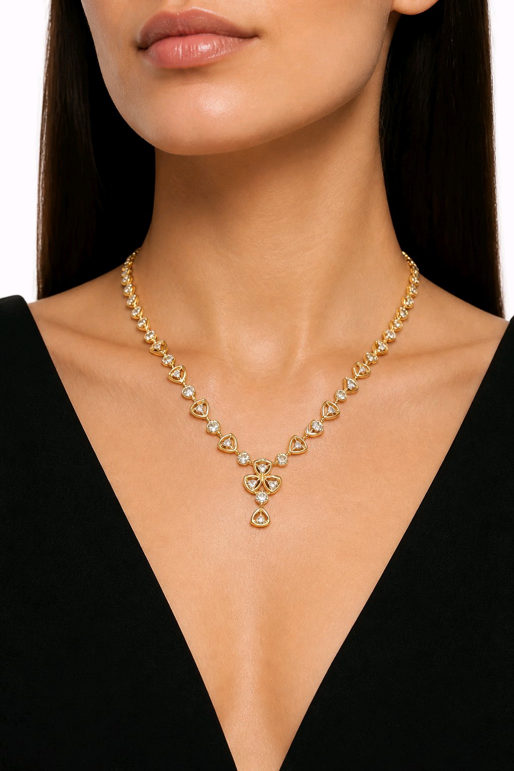 String Diamond Necklace Set