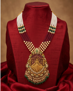 22kt Gold Temple Fairy Necklace Set