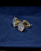 Solitaire Studs 4 Carat Each Unisex