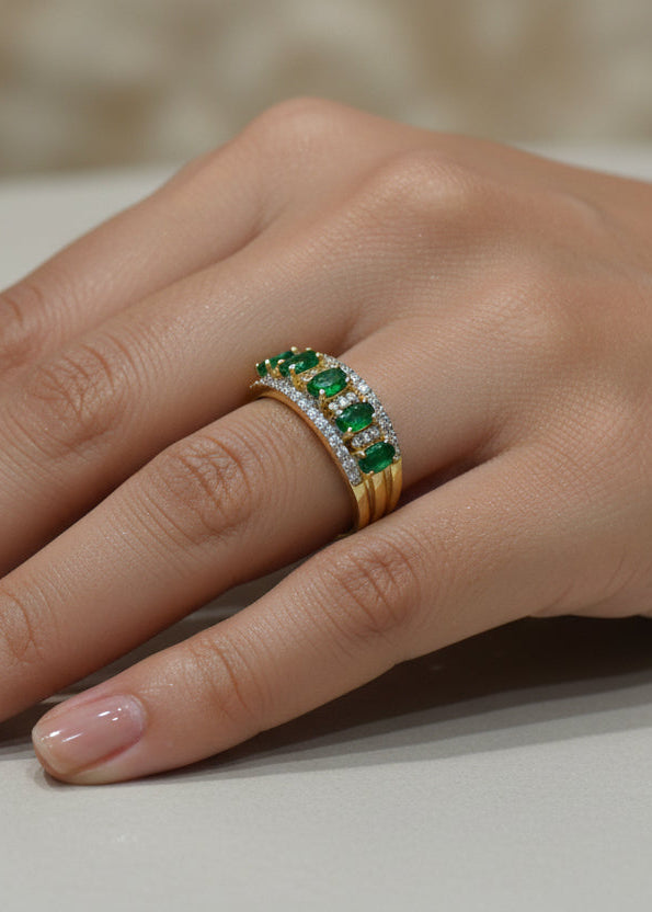 Emerald & Diamond Eternity Ring